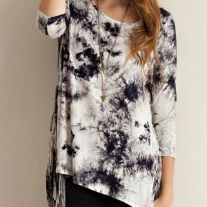 Entro Tie-Dye Fringe Top